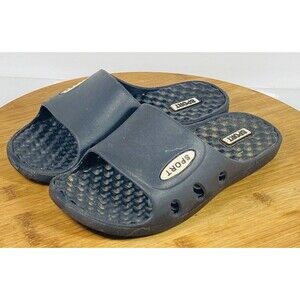 Shocked Boys Flip Flops Sports Slip-on Sandals Brown/Orange Size 1-2 LARGE